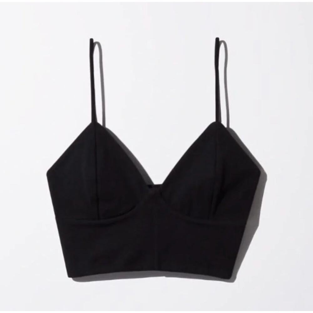 ARITZIA Wilfred Free Ling Bustier Crop Top bralette black sz 8